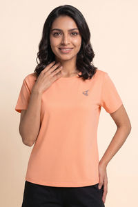 Zelocity Quick Dry Gym & Training Relaxed Top - Peach Nectar — thumbnail 2